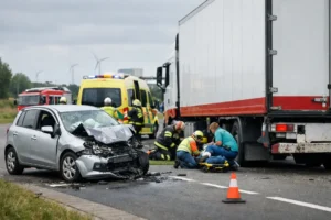 Aanrijding tussen auto en vrachtwagen in Delfzijl leidt tot hulpverlening