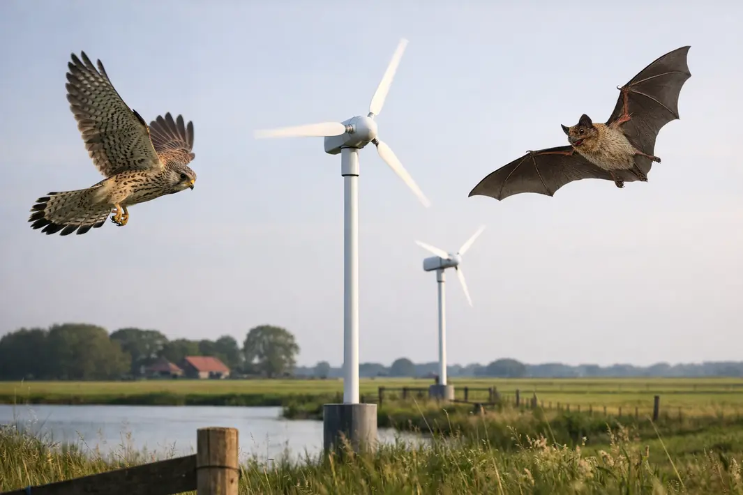 Impact van kleine windturbines op vogels en vleermuizen onder de loep