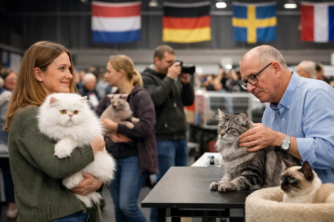 Internationale kattententoonstelling in Marum trekt liefhebbers samen
