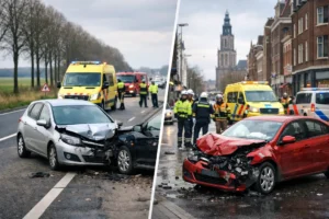 Meerdere ongevallen in Groningen: Botsingen op N361 en in de stad