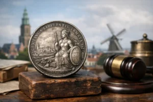 Zilveren erepenning uit 1672 van Groningse studenten gaat onder de hamer