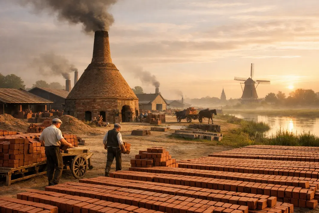 Baksteenproductie in de 19e eeuw in onze provincie kende een enorme omvang