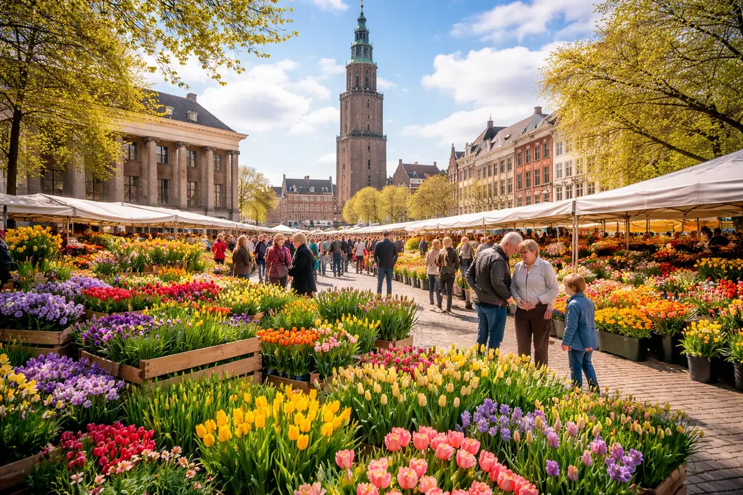 Bloemetjesmarkt in Groningen viert 42e editie op Goede Vrijdag