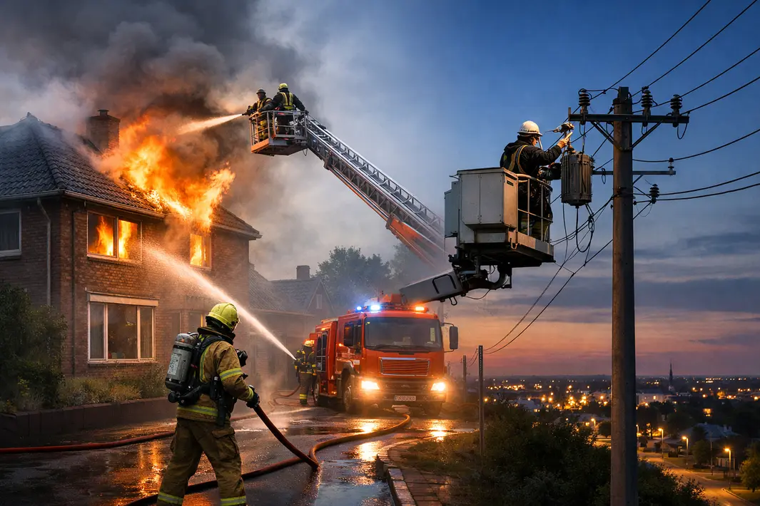 Brandweer in actie voor woningbrand in Beerta en stroomstoring in Stadskanaal opgelost