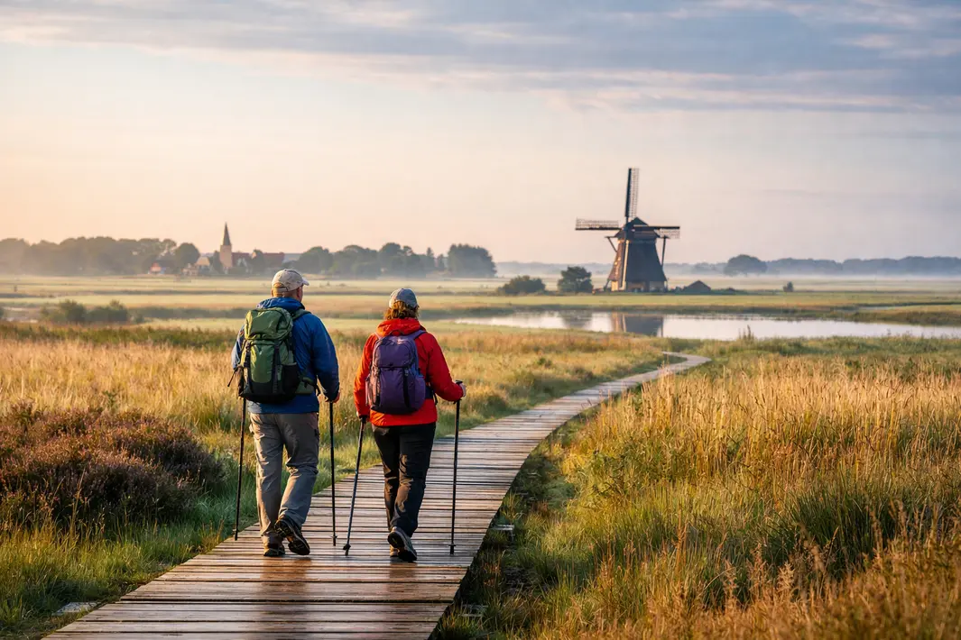 Eerste wandelaars voltooien Nieuwe Langeafstandswandelroute in Noord-Nederland