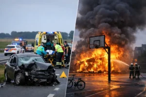 Ernstig ongeval op N46 bij Westerwijtwerd en brand bij basketbalveld in Stad