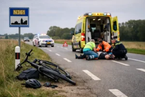 Fietser raakt gewond na botsing op N361
