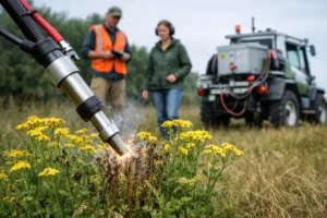 Innovatieve aanpak tegen jakobskruiskruid: elektrocutie getest in Groningen