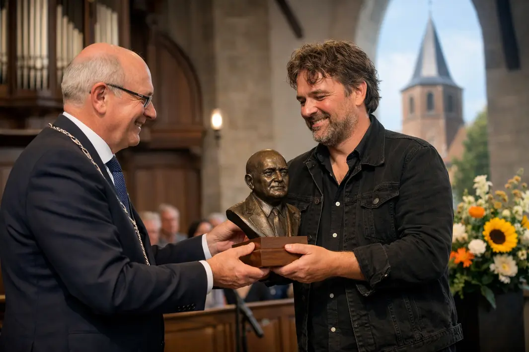 Jan Henk de Groot ontvangt K. ter Laanprijs tijdens ceremonie in Slochteren