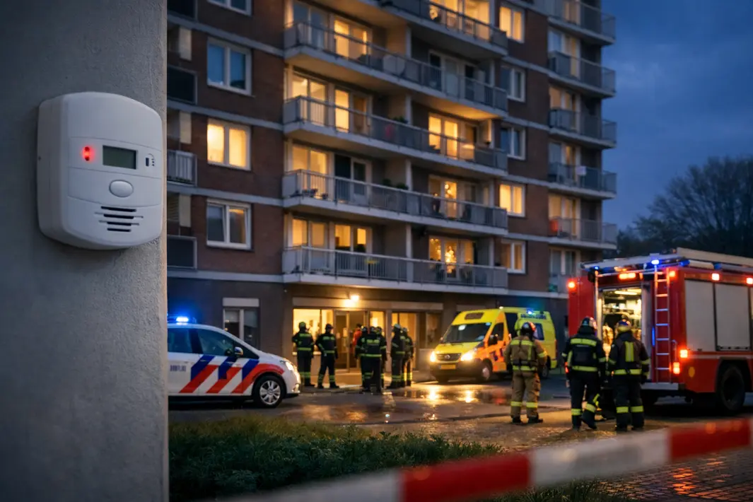 Koolmonoxidemelding in flatwoning in Hoogezand leidt tot inzet hulpdiensten