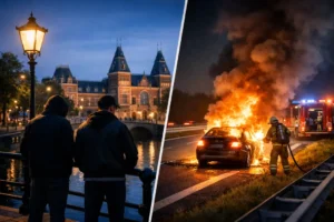Laatste 112-meldingen: beelden van verdachten rond museumbrug en autobrand langs A7