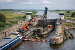 Onderhoud Dorkwerdersluis verlengd: scheepvaart langer beperkt