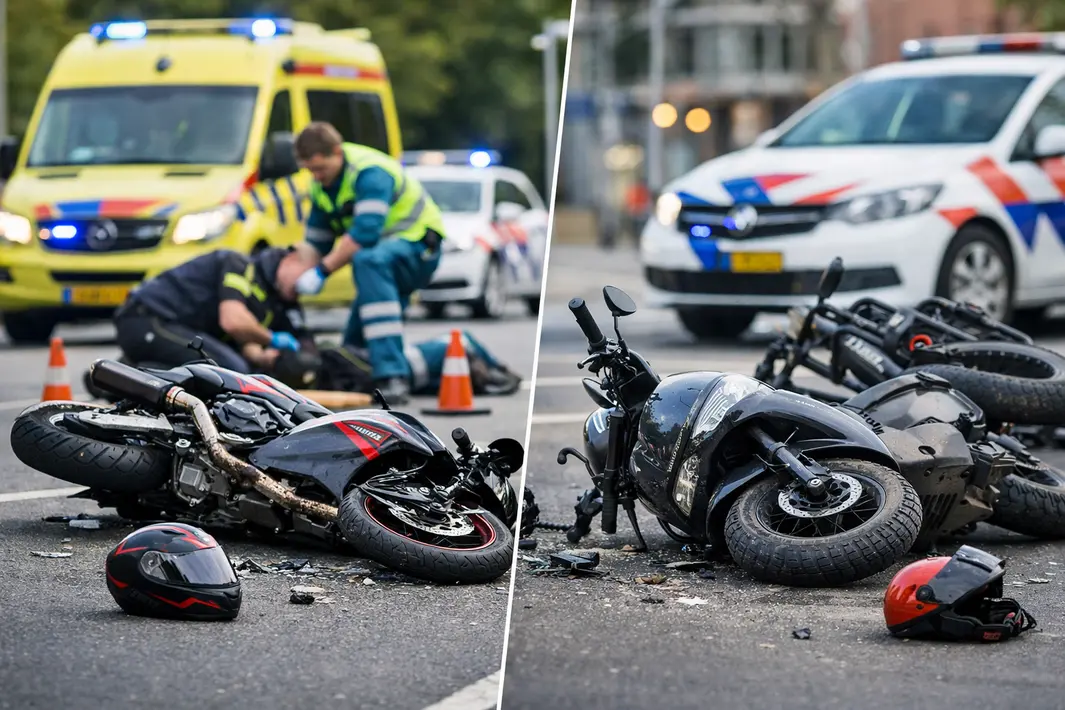 Ongevallen met motorrijder en botsing tussen scooter en fatbike in Groningen
