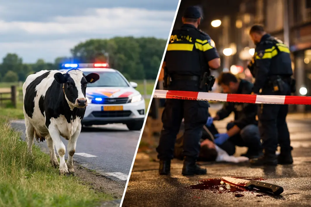 Overzicht 112-meldingen maandag 20 april: Politie grijpt in bij loslopende koe en steekincident in Stad