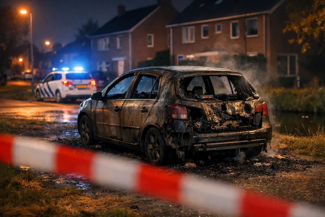 Poging tot brandstichting bij achtergelaten auto in Veendam