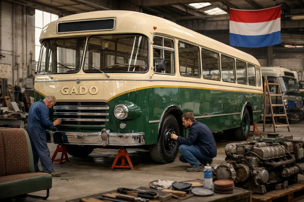 Restauratie van oudste GADO-bus voor jubileum Nationaal Bus Museum