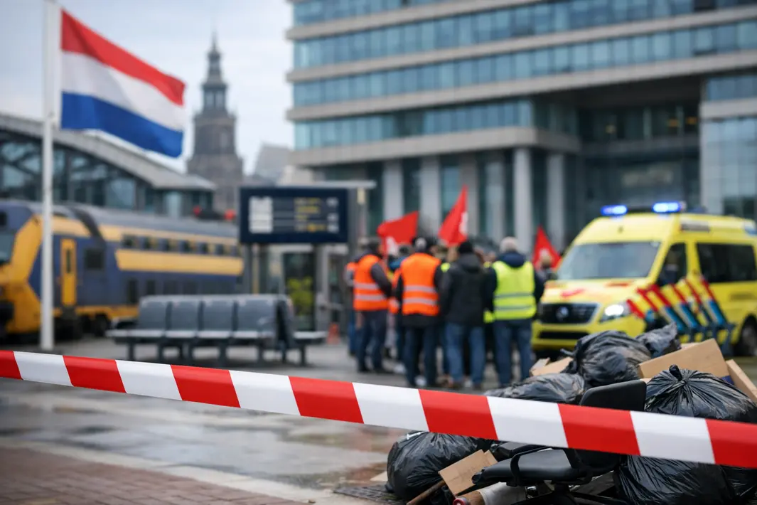 Rijksambtenaren staken en zorgen voor verstoringen in publieke diensten