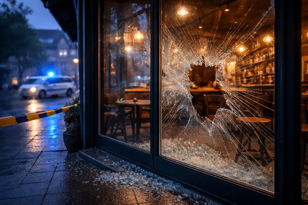 Ruit van café in Vinkhuizen kapotgeslagen bij inbraak
