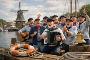 Shantykoor uit Muntendam bestaat 35 jaar met enthousiaste oudere zangers