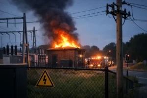 Stroomstoring in Stadskanaal door brand bij transformatorhuisje tot 21.00 uur