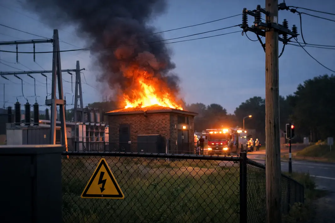 Stroomstoring in Stadskanaal door brand bij transformatorhuisje tot 21.00 uur