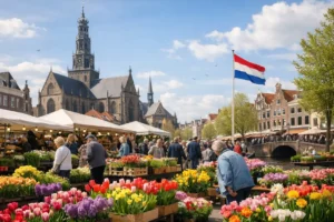 Traditionele Bloemenjaarmarkt in Hartje Stad op Goede Vrijdag