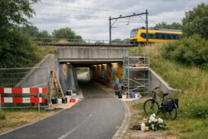 Verfraaiing gestart van fietstunneltje bij Haren, initiatiefnemer overleden