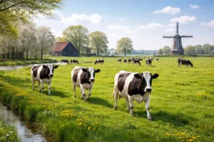 Voorjaar begint met terugkeer van koeien in de wei in Wildervank