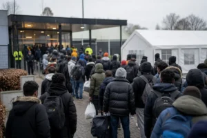 Drukte bij aanmeldcentrum in Ter Apel door vele asielzoekers