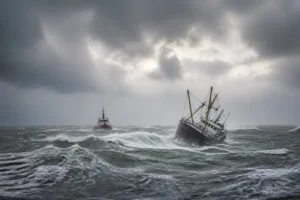 Onstuimige weersomstandigheden leiden tot incident op zee in 1981