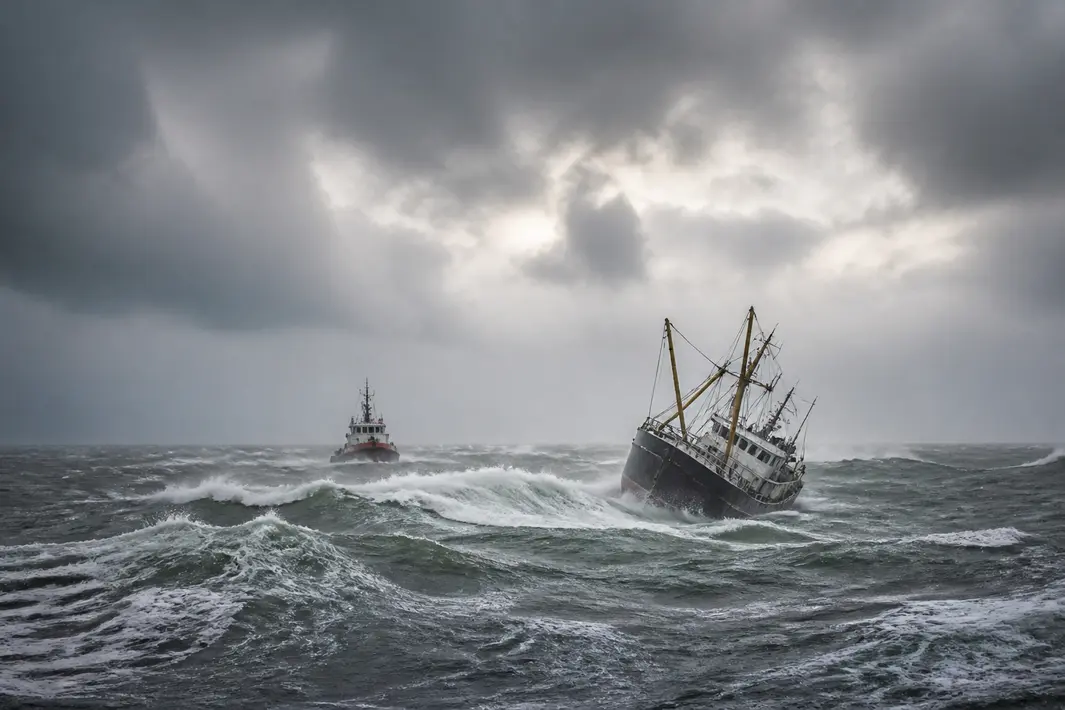 Onstuimige weersomstandigheden leiden tot incident op zee in 1981