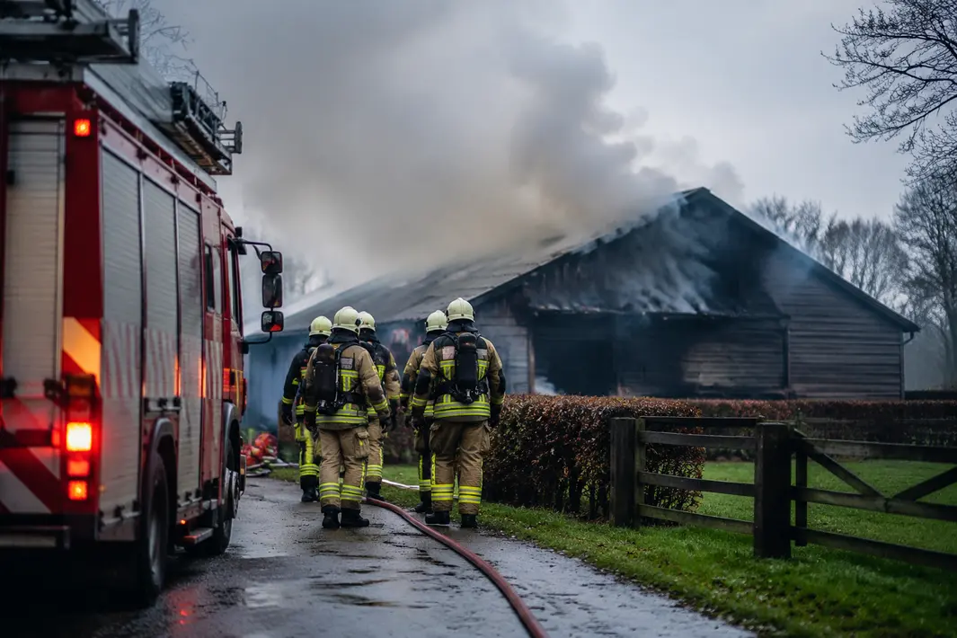 Schuurbrand in ’t Zandt leidt tot inzet van brandweer
