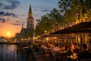 Terrassen in Groningen extra uur open bij zomerse avondtemperaturen