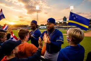 Honkbalfans vieren ontmoeting met Curaçaos team ondanks verlies