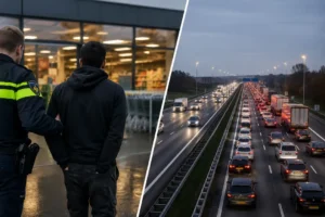 Laatste verdachte in mishandeling bij supermarkt meldt zich, A7 ondervindt file