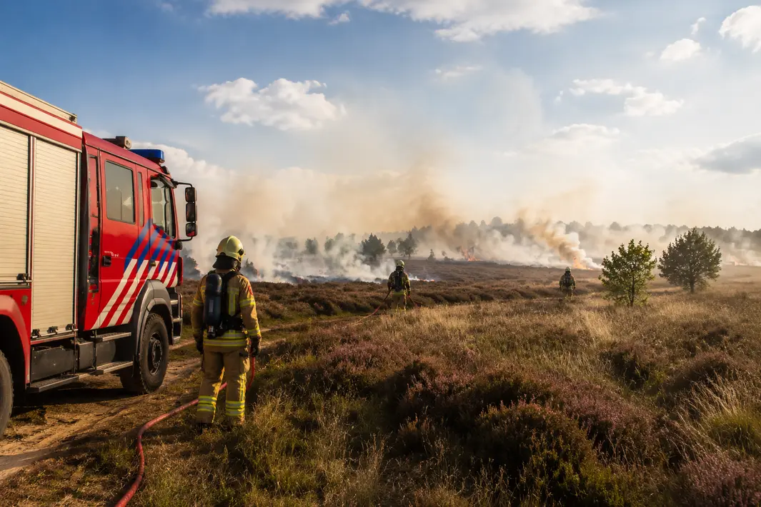 Brandweer bestrijdt meerdere heidebranden in Kanaalstreek
