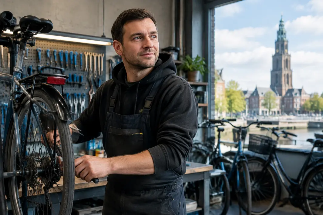 Nieuwe start in Groningen voor Oekraïense fietsenmaker ondanks onzekere toekomst